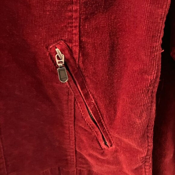 Christopher & Banks Women's Dark Red Unlined Corduroy Jacket Size S - Picture 8 of 9